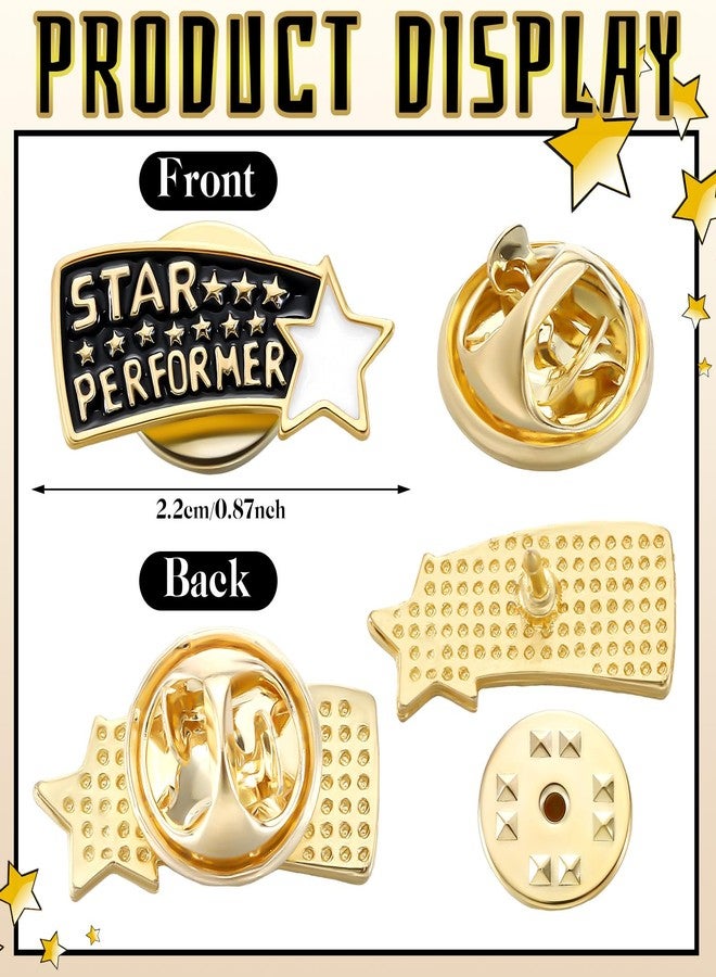 Tondiamo 120 Employee of The Month Star Pins Bulk Star Performer Appreciation Gifts for Staff Coworker Teacher Volunteer Recognition Pins Christmas Gifts Bulk for Team - Image 3